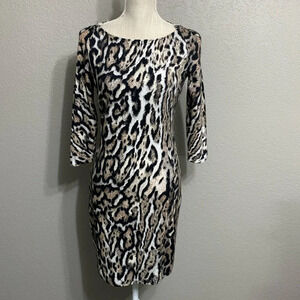 Just Cavalli Ocelot Print Bodycon Dress